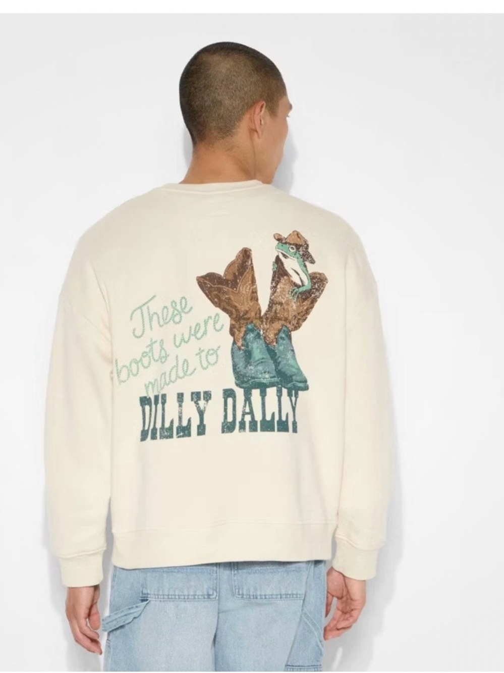Original Use Cream Crewneck Sweatshirt with Embroidered Detail - Picture 3 of 7